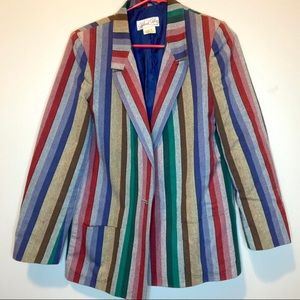 Vintage Striped Women’s Blazer by Stephanie Sutton